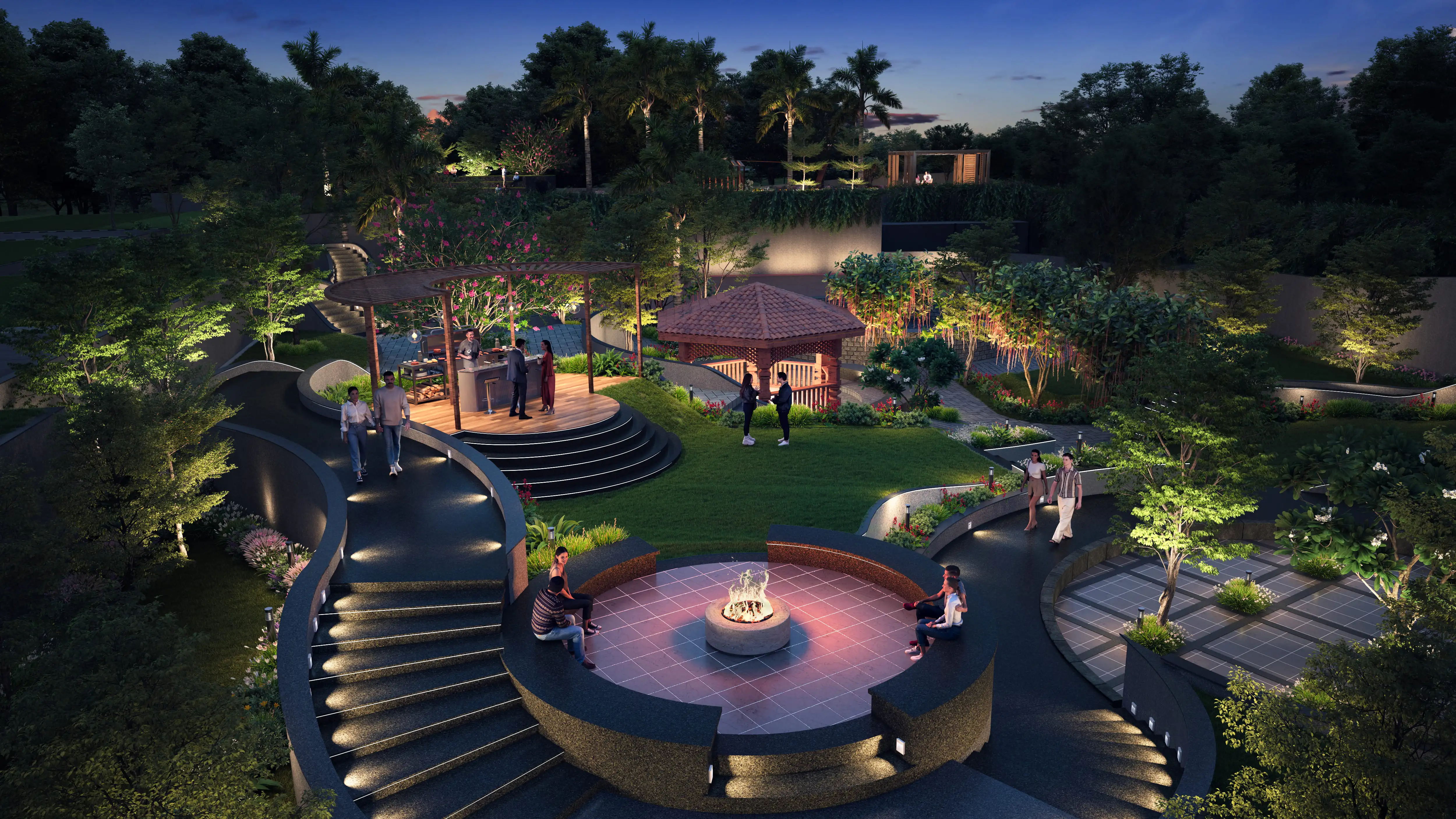 Aerial View of Residential Area